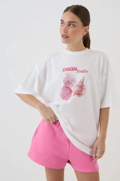 T-shirt Oversize À Imprimé Coquillage Dsgn Studio