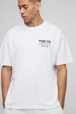 T-shirt oversize imprimé de fleurs de cerisier