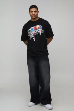 T-Shirt Oversize à Imprimé Diamant