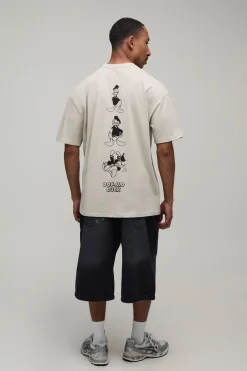 boohooMAN T-shirt Oversize Imprimé Donald Duck Sous Licence<Homme T-Shirts Impriméstendances|T-Shirts