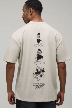 boohooMAN T-shirt Oversize Imprimé Donald Duck Sous Licence<Homme T-Shirts Impriméstendances|T-Shirts