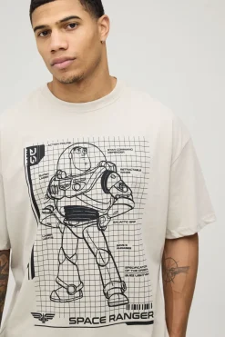 T-shirt Oversize À Imprimé Esquisse Sous Licence Buzz