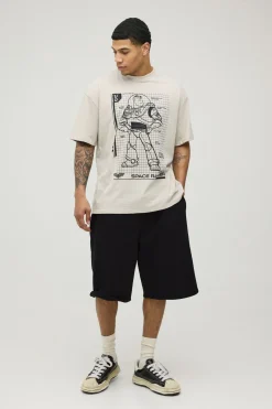 T-shirt Oversize À Imprimé Esquisse Sous Licence Buzz