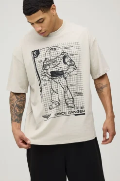 T-shirt Oversize À Imprimé Esquisse Sous Licence Buzz