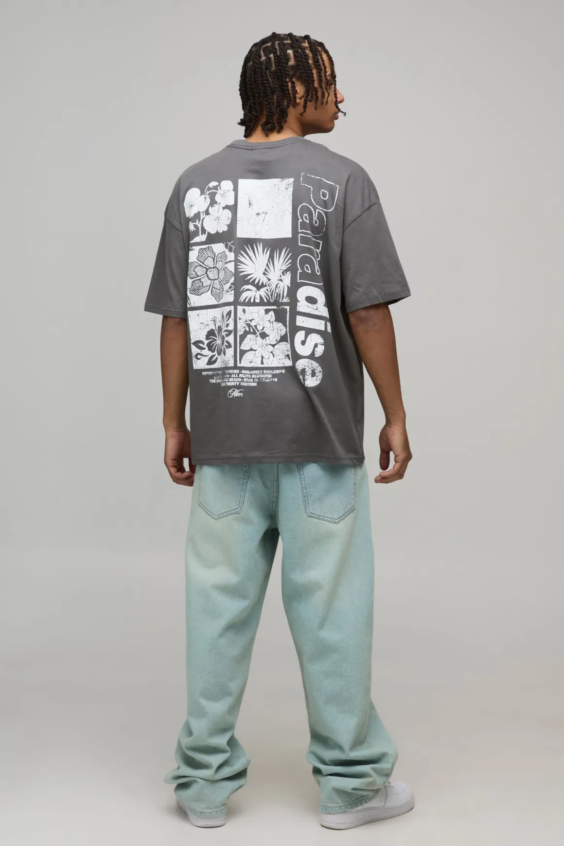 T-Shirt Oversize à Imprimé Floral Paradise