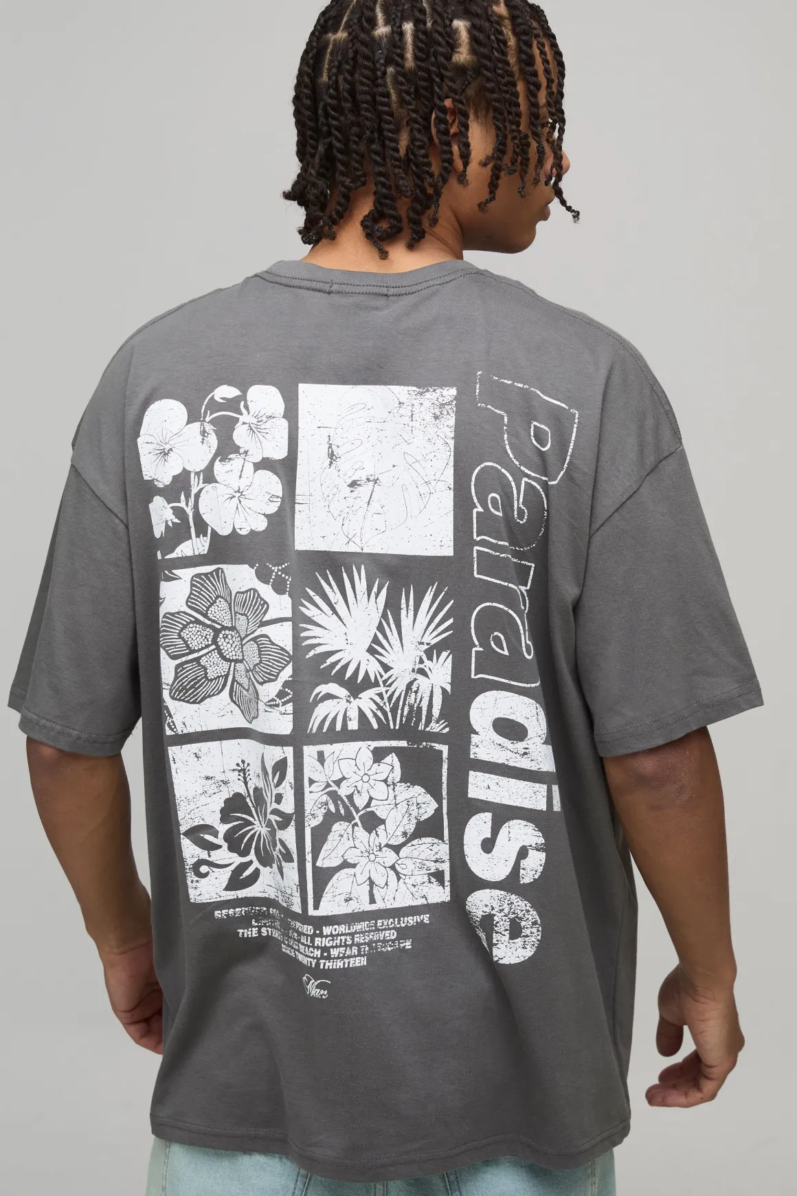 T-Shirt Oversize à Imprimé Floral Paradise