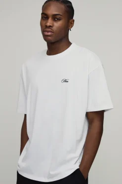 T-Shirt Oversize à Imprimé Floral au Dos