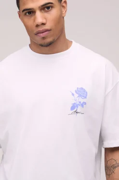 boohooMAN T-Shirt Oversize à Imprimé Floral<Homme T-Shirts Impriméstendances|T-Shirts