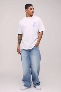 boohooMAN T-Shirt Oversize à Imprimé Floral<Homme T-Shirts Impriméstendances|T-Shirts