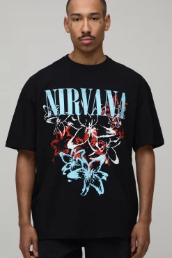 T-shirt Oversize Imprimé Floral Licence Nirvana