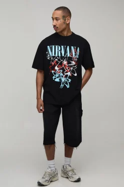 T-shirt Oversize Imprimé Floral Licence Nirvana