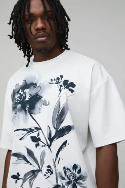T-shirt Oversize À Imprimé Floral Tall