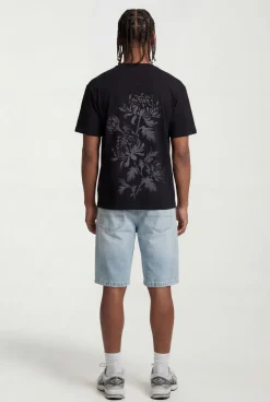 T-shirt Oversize Imprimé Floral Script Délavé Pour Homme