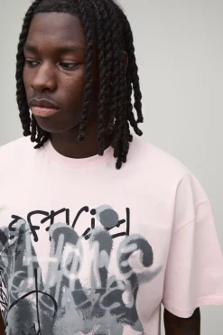 T-shirt Oversize Imprimé Graffiti Spray
