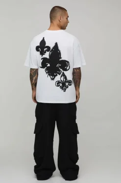 boohooMAN T-shirt Oversize Imprimé Graffiti Pique De Trèfle<Homme T-Shirts Impriméstendances|T-Shirts