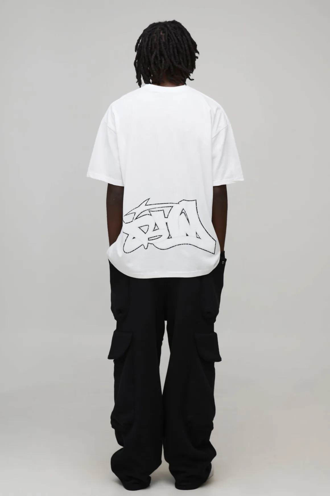 T-shirt oversize imprimé graffiti BHM