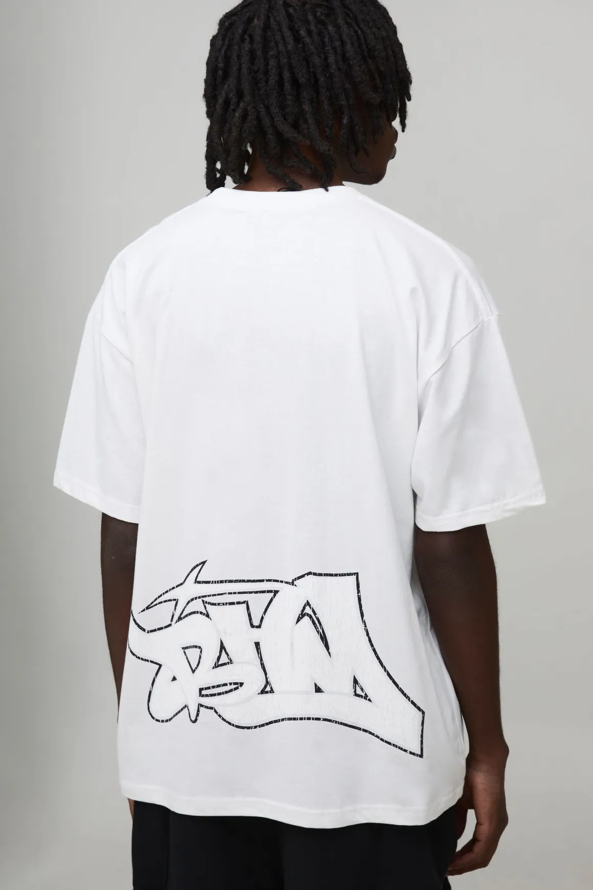 T-shirt oversize imprimé graffiti BHM