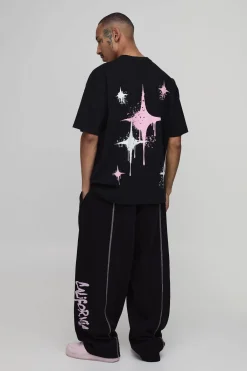 boohooMAN T-shirt Oversize À Imprimé Graffiti Spray<Homme T-Shirts Impriméstendances|T-Shirts