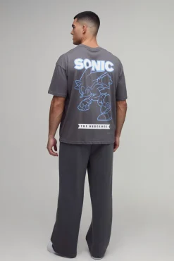 T-shirt Oversize Imprimé Graphique Sous Licence Sonic