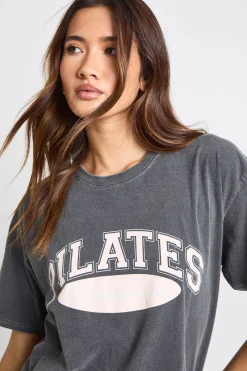 T-shirt oversize à imprimé graphique Pilates