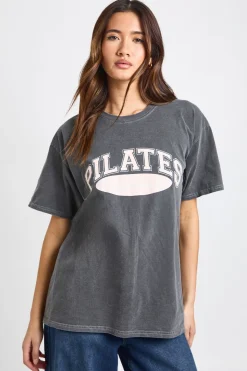 T-shirt oversize à imprimé graphique Pilates