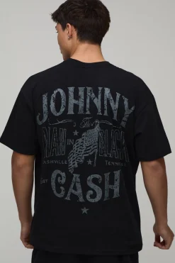 T-shirt Oversize Imprimé Licence Johnny Cash