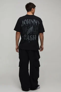T-shirt Oversize Imprimé Licence Johnny Cash