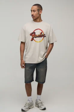 T-shirt Oversize Imprimé Licence Fender