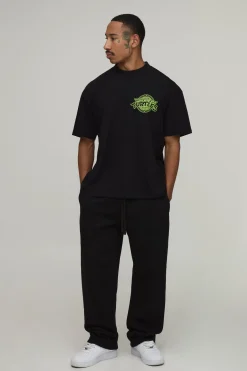 boohooMAN T-shirt Oversize Imprimé Licence Tortues Ninja Colonne Vertébrale<Homme T-Shirts Impriméstendances|T-Shirts