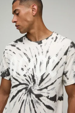 T-shirt Oversize Imprimé Licence ACDC Tie Dye