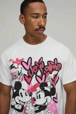 T-shirt Oversize Imprimé Licence Minnie & Mickey