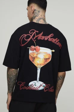 T-shirt Oversize Imprimé Manhattan Pour Homme Grand