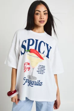T-shirt Oversize Imprimé Margarita Épicée Devant