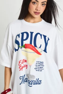T-shirt Oversize Imprimé Margarita Épicée Devant