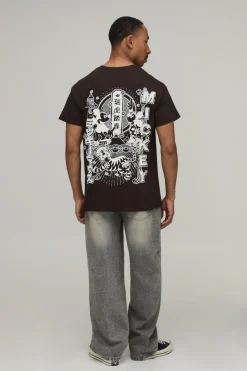 T-shirt Oversize Imprimé Mickey Oriental Sous Licence