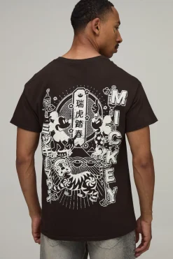 T-shirt Oversize Imprimé Mickey Oriental Sous Licence