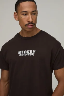 T-shirt Oversize Imprimé Mickey Oriental Sous Licence