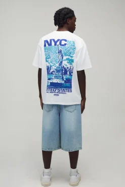 boohooMAN T-shirt Oversize Imprimé Monuments De New York<Homme T-Shirts Impriméstendances|T-Shirts