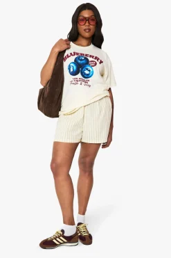 T-shirt Oversize Imprimé Myrtille Grande Taille