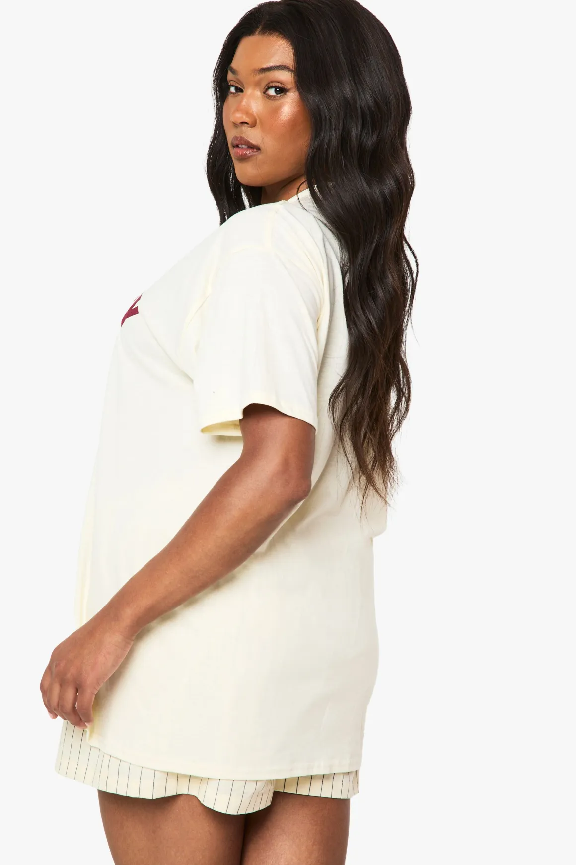 T-shirt Oversize Imprimé Myrtille Grande Taille