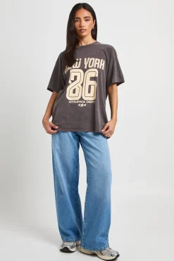 T-shirt Oversize Imprimé New York 86