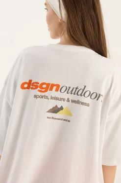 T-shirt Oversize Imprimé Outdoors Dsgn Studio