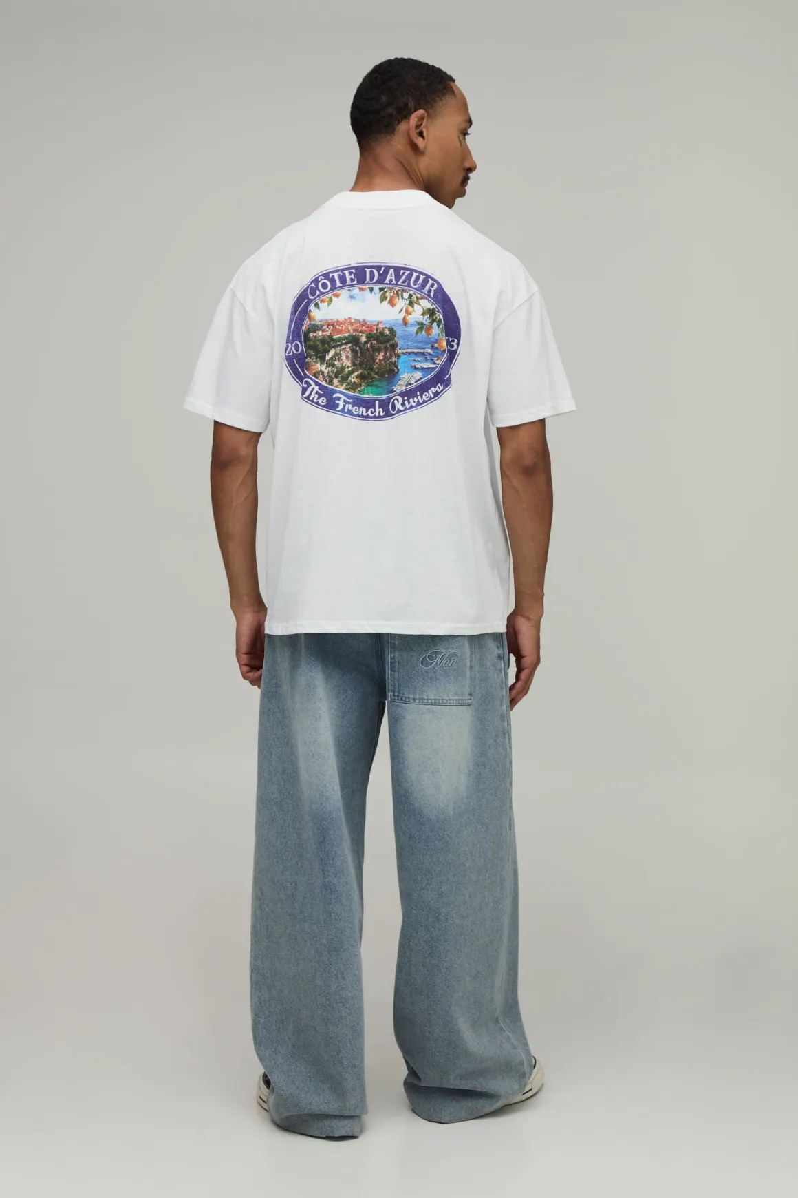 T-shirt Oversize À Imprimé Ovale French Riviera