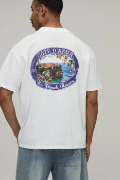 T-shirt Oversize À Imprimé Ovale French Riviera