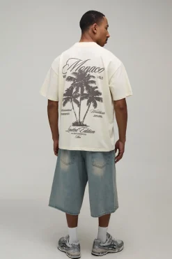 boohooMAN T-shirt Oversize Imprimé Palmiers Monaco<Homme T-Shirts Impriméstendances|T-Shirts