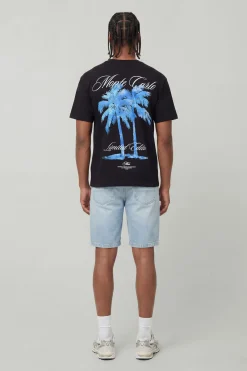 T-shirt Oversize À Imprimé Palmier Monte Carlo