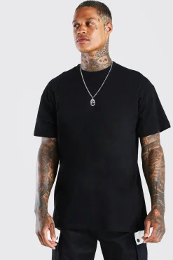 boohooMAN T-shirt oversize à imprimé photo floral dans le dos<Homme T-Shirts Impriméstendances|T-Shirts