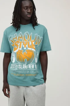 T-shirt Oversize Imprimé Plaque D'immatriculation Wu-tang Ny