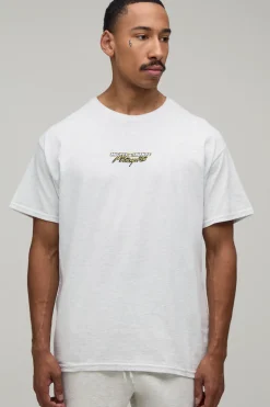 T-shirt Oversize Imprimé Plaque D'immatriculation Mickey Voiture