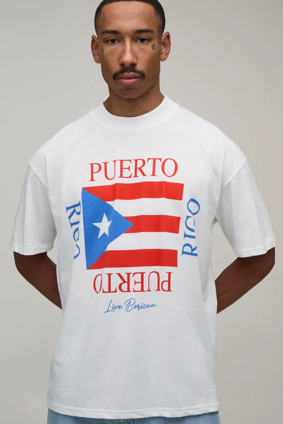 T-shirt Oversize Imprimé Porto Rico